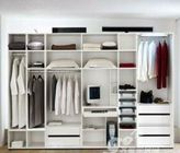 Home Laminated Particle Board Cabinets / Finished White Melamine Bedroom Furniture