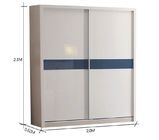Sliding door Particle Board Wardrobe With Trouser Hanger Rack Clothes Rail